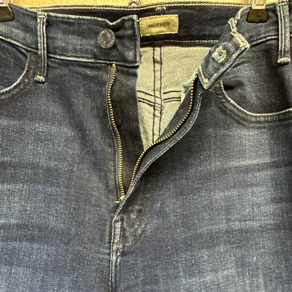 MOTHER The Hustler Roller Sneak Heirloom Wide Leg Jeans 28 Boho Chic - Picture 4 of 8